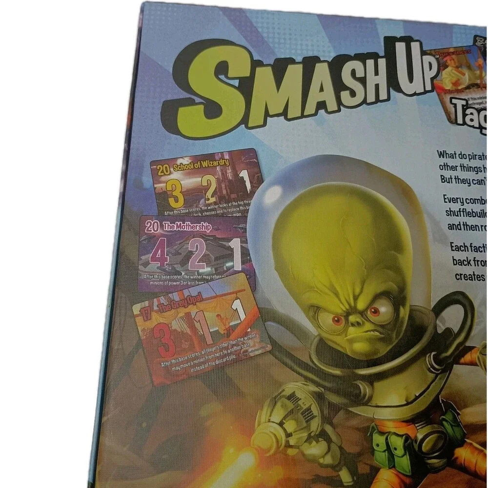 Smash Up Base Shufflebuilding Card Game AEG 5501 Complete 2012 Aliens Zombies